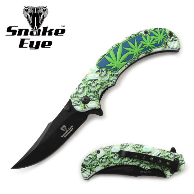Snake Eye Tactical Spring Assist Knife 4.75'' Closed