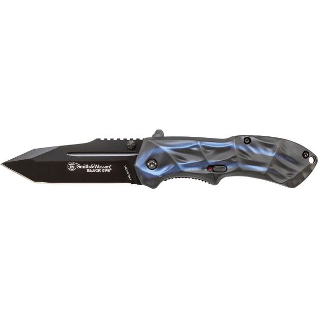 Smith & Wesson Black Ops Smoked Blue Tanto KNIFE