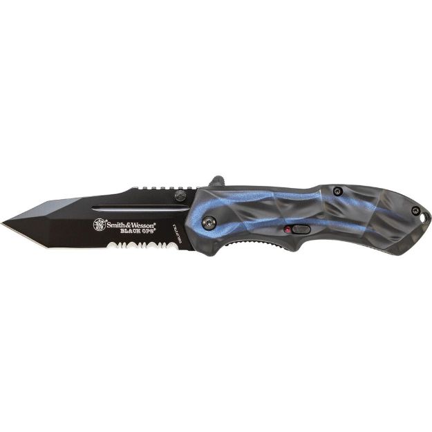 Smith & Wesson Knives Black Ops Smoked Blue Tanto KNIFE
