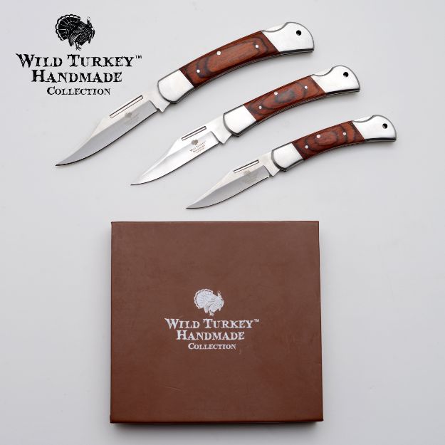 Wild Turkey Handmade Collection Folding Knife 3 PCs Set