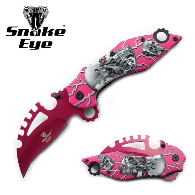 Snake Eye Spring Assist Knife collection 4.5'' Closed