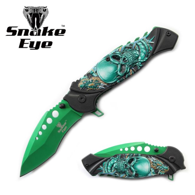 Snake Eye Tactical Spring Assist Knife 4.5'' Closed