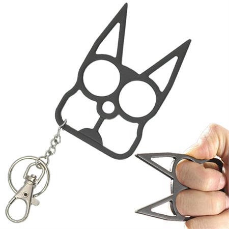 Cat Self Defensive Key Chain Size 3.14 X 1.96 inch Black