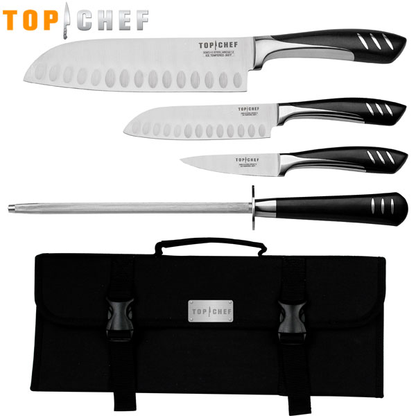 TOP Chef 5 - Pc. Cutlery Set W/ Nylon Case