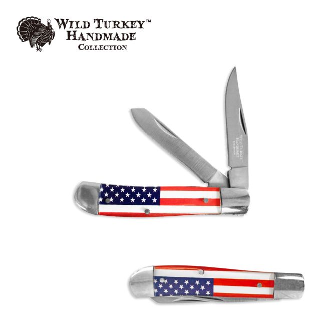 Wild Turkey Collection Trapper  Manual Folding KNIFE 3.5'' Close