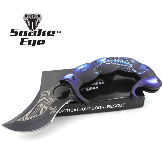 Snake Eye Tactical Scorpion Design Spring Assist KNIFE 5.5''