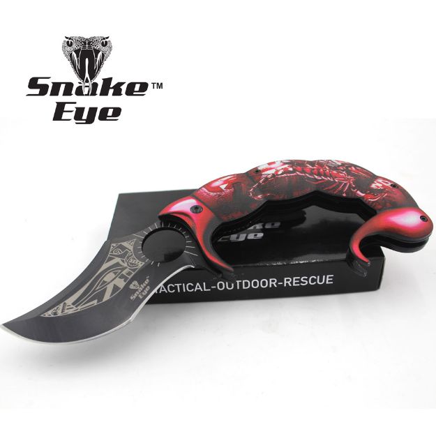 Snake Eye Tactical Scorpion Design Spring Assist Knife 5.5''