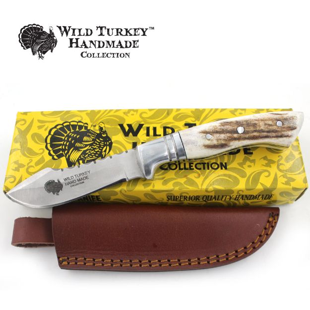 Wild Turkey Handmade Collection 8.25'' Stag Handle Skinner