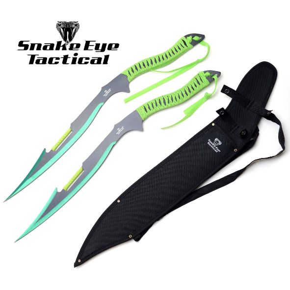 Snake Eye  Fantasy Dual NINJA SWORDs With Nylon Sheath