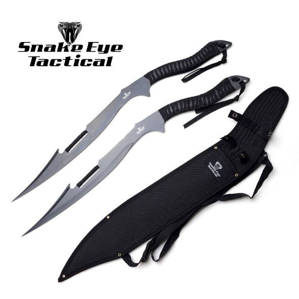 Snake Eye Fantasy Dual Ninja SWORDs With Nylon Sheath