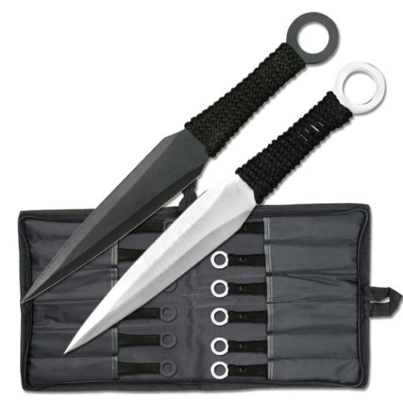 12pc Throwing KNIFE Set 8.5'' Overall Includes Carrying Case