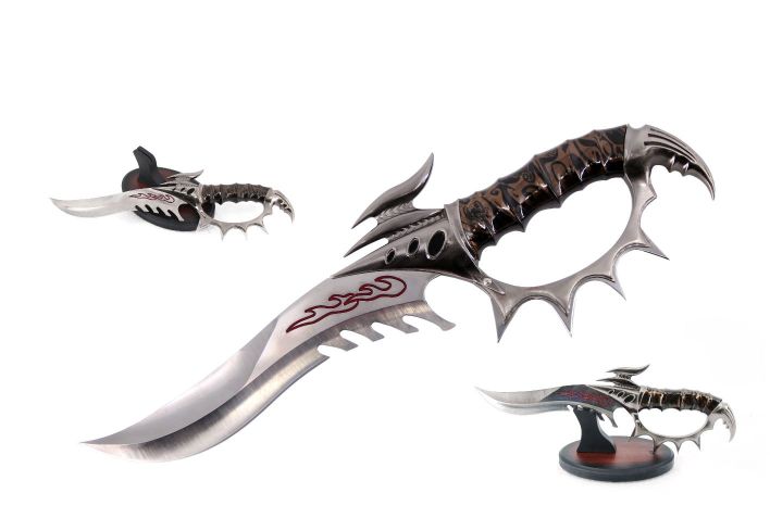 Snake Eye Fantasy DAGGER With Display Stand 15.5'' Overall