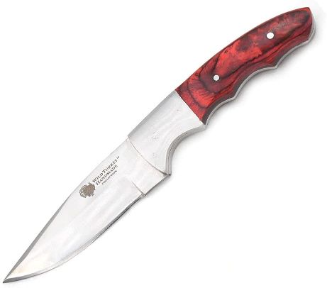 Wild Turkey Handmade Collection Heavy Duty RED Wood Handle Knife