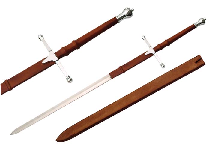 Medieval Warrior 42'' William Wallace Sword with Leather Sheath