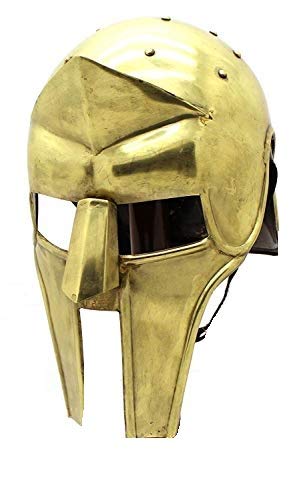 Medieval Warrior Brand Brass Roman Gladiator Arena Helmet w/Liner