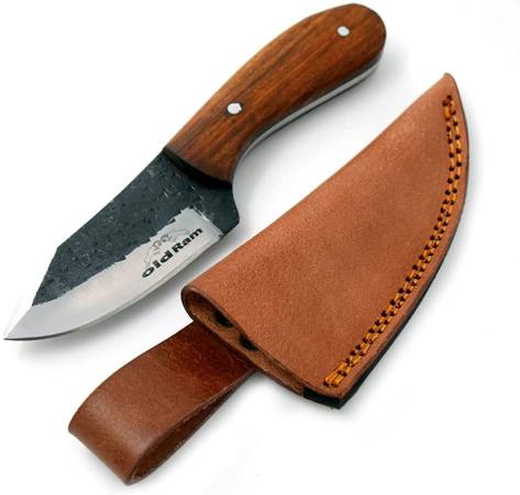 Old Ram Fix Blade Full Tang Hunting Knife Wood Handle High Carbon