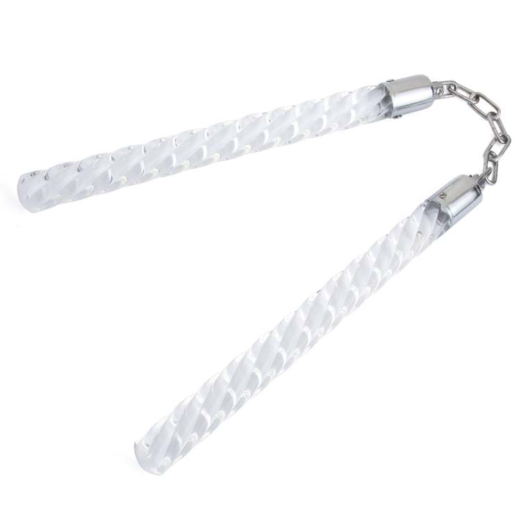 12'' OVERALL CLEAR ACRYLIC TWISTED HANDLE