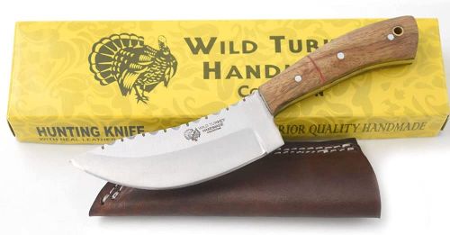 Wild Turkey Handmade Wood Handle Full Tang Fixed Blade Knife