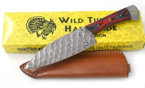 Wild Turkey Handmade Damascus Knife Collection Full Tang Knife