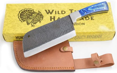 Wild Turkey Handmade Collection 1075 High Carbon Steel Cleaver