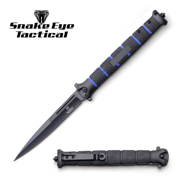 Snake Eye Tactical Stiletto Style Spring Assist KNIFE