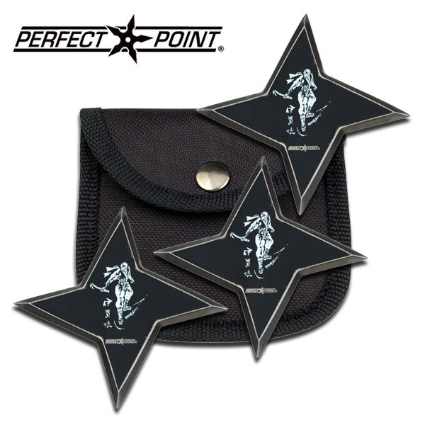 PERFECT POINT 90-35-3 THROWING STAR SET 3'' DIAMETER