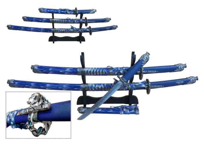 Snake Eye Warrior Dragon SWORD Set with Display
