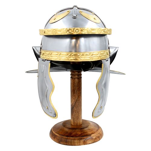 Medieval Warrior Roman Trooper HELMET Silver