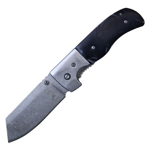 Thumb Open Spring Assisted Black Pearl Handle Pocket KNIFE