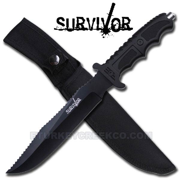 Tactical Combat Hunting KNIFE With Glass Breaker - 13'' Overall