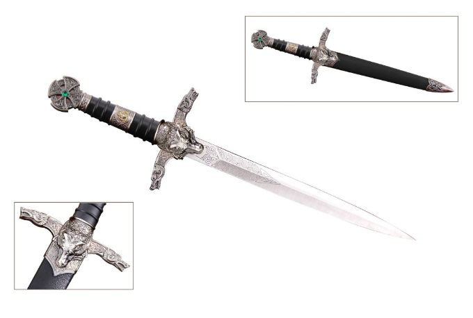 Medieval Warrior Wolf Knights of Templar Dagger