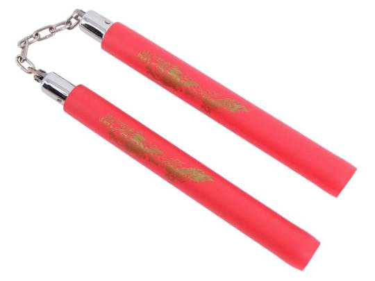 12'' Foam Padded Nunchaku Red