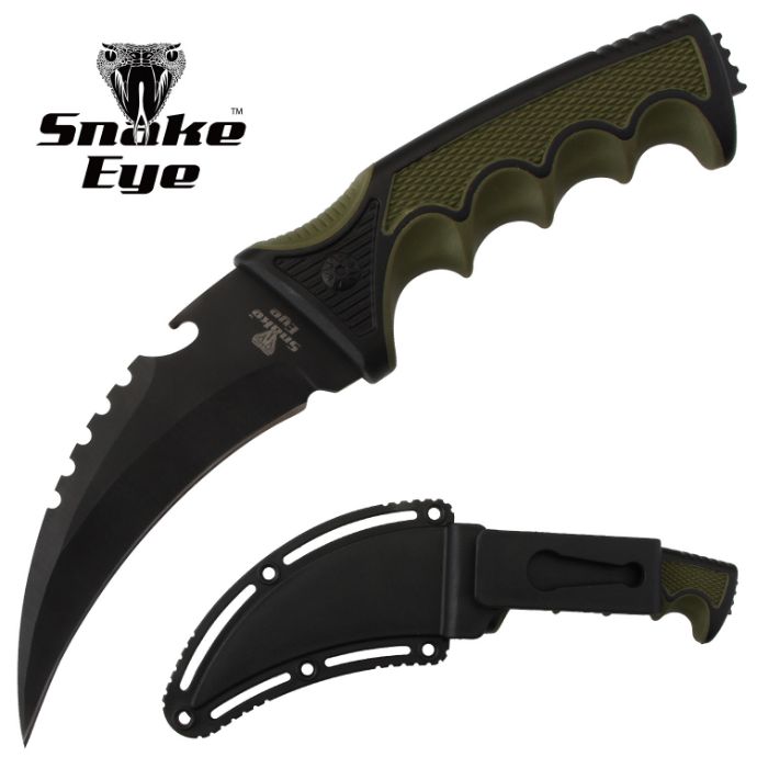 Snake Eye Tactical Karambit Style Fixed Blade Hunting KNIFE