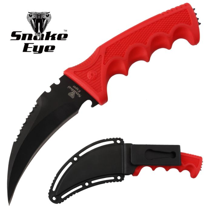 Snake Eye Tactical Karambit Style Fixed Blade Hunting KNIFE