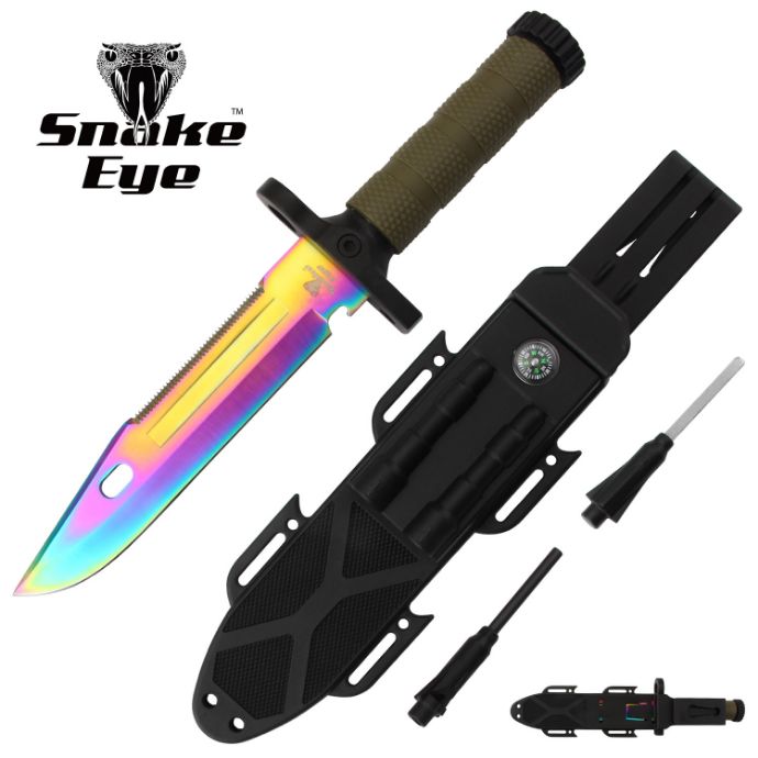 Snake Eye Tactical Fixed Blade SURVIVAL Hunting KNIFE