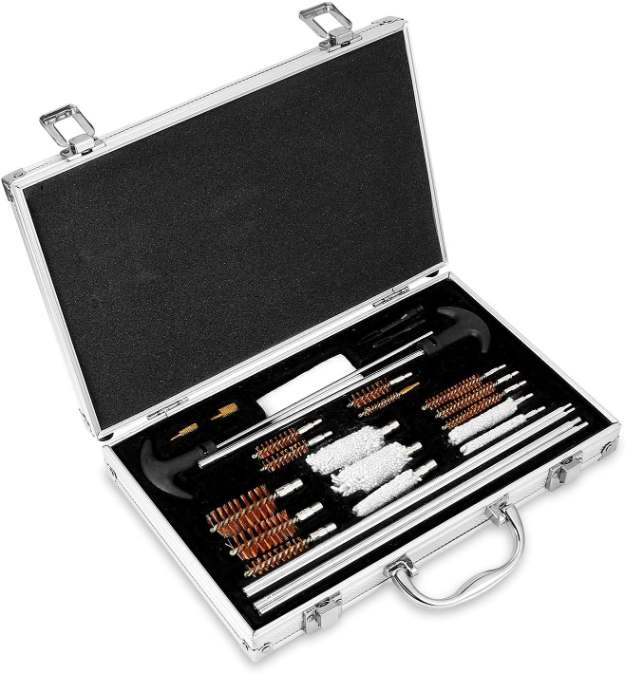 Snake Eye UNIVERSAL Gun Cleaning Kit with Aluminum Carrying Case