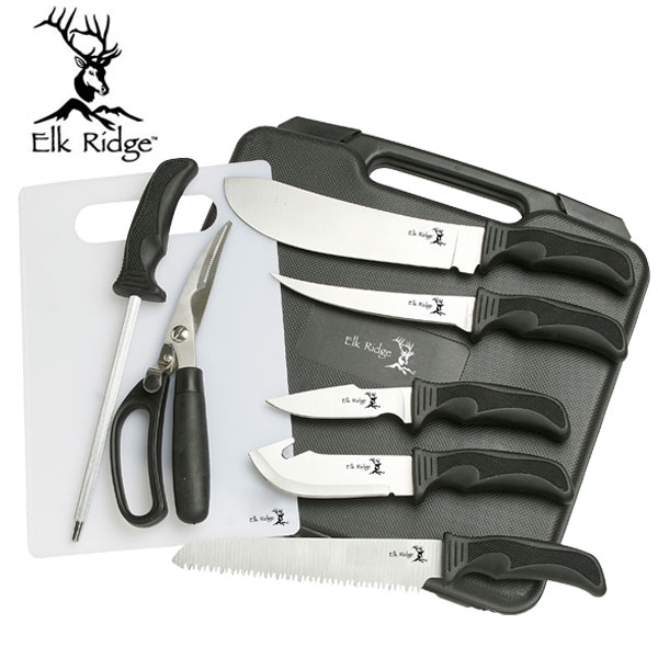 Elk Ridge 9 PC Big GAME Cutlery Kit W/ Case