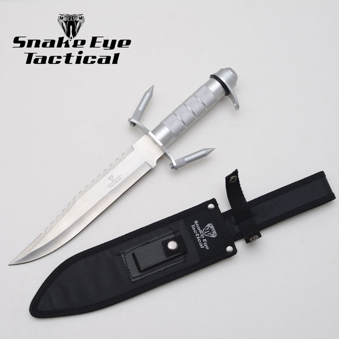 Snake Eye Tactical Spiked Rambo Style SURVIVAL KNIFE 14 1/4''