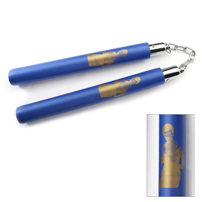 FOAM PADDED NUNCHAKU 12'' OVERALL BLUE