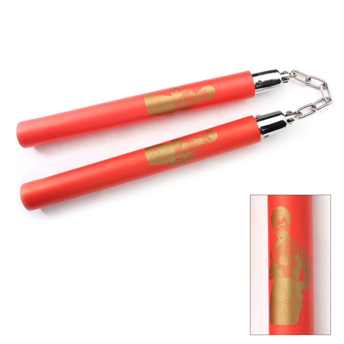 FOAM PADDED NUNCHAKU 12'' OVERALL RED