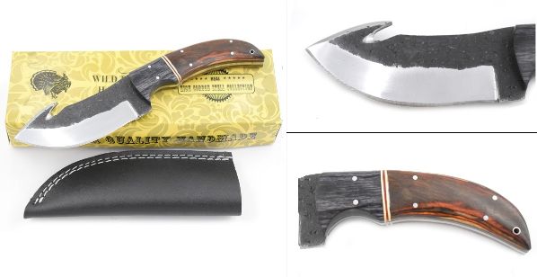 Wild Turkey Handmade Collection Fixed Blade Gut Hook Knife