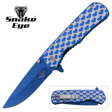 Snake Eye Tactical Spring Assist KNIFE 4.75'' Closed Hearts