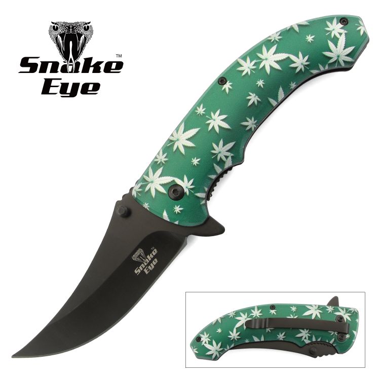 Snake Eye Tactical Spring Assist Knife 4.75'' Closed