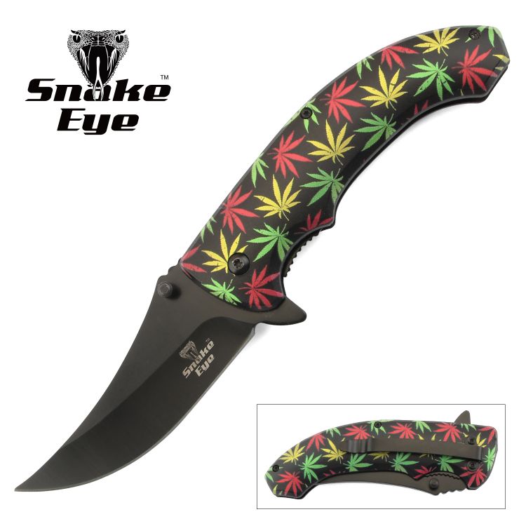 Snake Eye Tactical Spring Assist Knife 4.75'' Closed