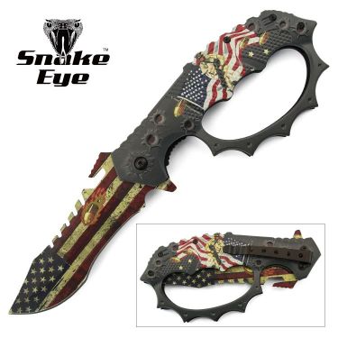 Snake Eye Tactical Spring Assist Fantasy Knuckle KNIFE