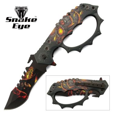 Snake Eye Tactical Spring Assist Fantasy Knuckle KNIFE