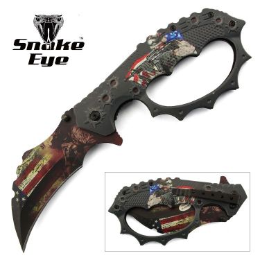 Snake Eye Tactical Spring Assist Fantasy Knuckle Knife