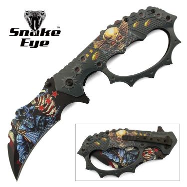 Snake Eye Tactical Spring Assist Fantasy Knuckle Knife