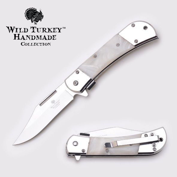 Wild Turkey Handmade Smooth Handle Folding Pocket KNIFE