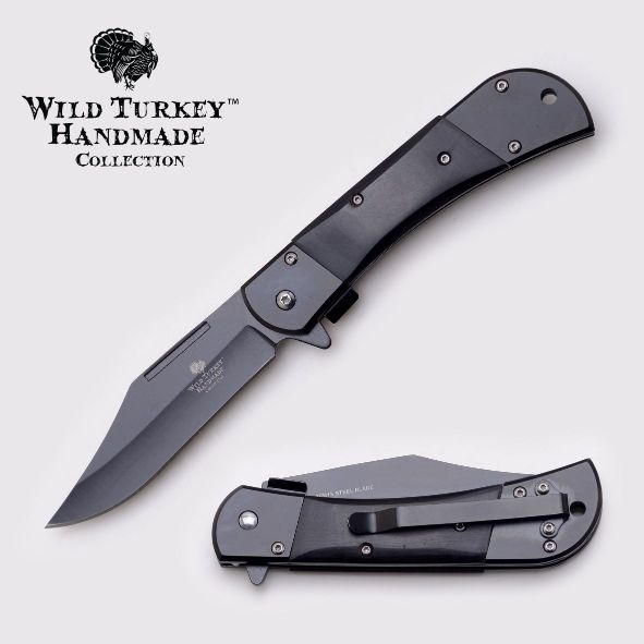 Wild Turkey Handmade Smooth Handle Folding POCKET KNIFE